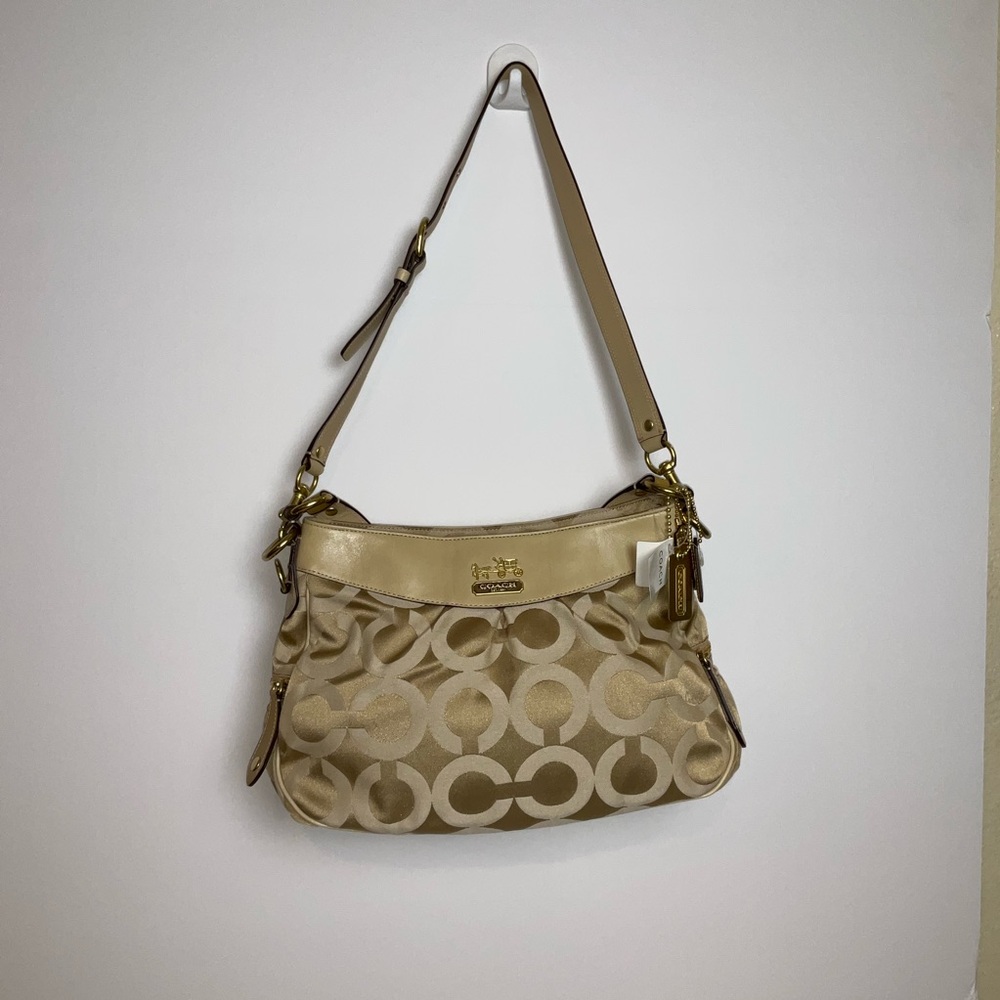 COACH Gold Madison Satchel Shoulder Bag Purse